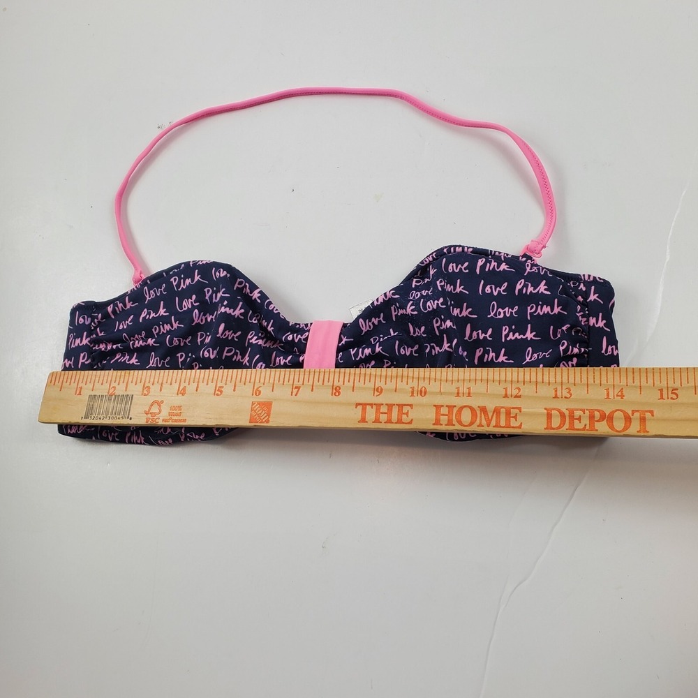 Victoria's Secret women Bikini Halter Swimsuit Top Love Pink Medium - Picture 4 of 7